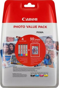 Toner Canon CLI-571 C/M/Y/BK Photo Value Pack (0386C006)