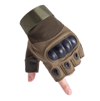 Тактические перчатки безпалые Expert XL хаки
