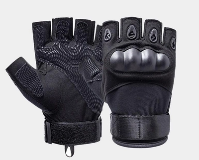 Тактичні рукавиці безпалі Expert L чорні