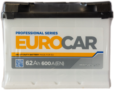 Аккумулятор 62 прямая (+ слева) 600А Eurocar 000251897