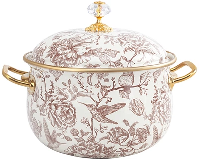 Каструля емальована Elmani з кришкою 2.1 л 16 см (763-041)