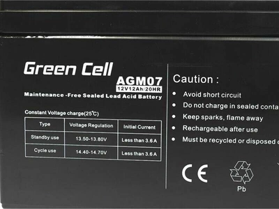 Akumulator Greencell AGM 12V 12Ah (5902701411534)