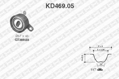 KD469.05 NTN-SNR - Ремкомплект ременя ГРМ NTN (KD46905)