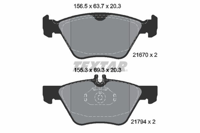 2167001 TEXTAR Гальмівні колодки до дисків Textar (2167001)