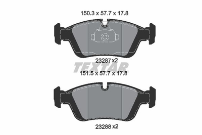 2328702 TEXTAR Гальмівні колодки до дисків Textar (2328702)