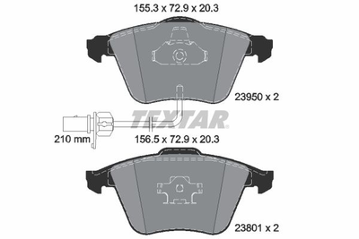 2395001 TEXTAR Гальмівні колодки до дисків Textar (2395001)