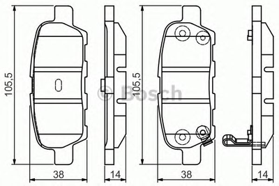 0986495089 BOSCH Гальмівні колодки до дисків Bosch (0986495089)