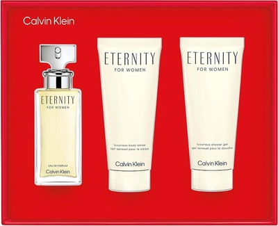 Zestaw damski Calvin Klein Eternity Woda perfumowana damska 50 ml + Body Lotion 100 ml + Shower Gel 100 ml (3616303455156)