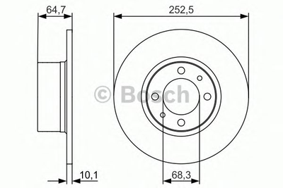 0986479988 BOSCH Гальмівний диск Bosch (0986479988)