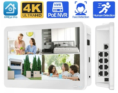 IP Видеорегистратор с монитором Hiseeu 8-портовый POE NVR 8Мп (4K) S8NVR-P-8