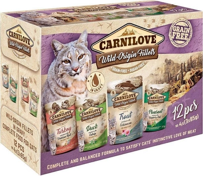 Mokra karma dla kotów Carnilove Cat Pouch Multipack 12x85 g (8595602546374)