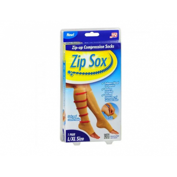 Компрессионные гольфы для фиксации лодыжек Zip Sox, бежевый l/xl