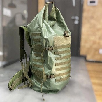 Герметичний баул-рюкзак NERIS, 80 л, колір – Олива, герморюкзак, гермобаул