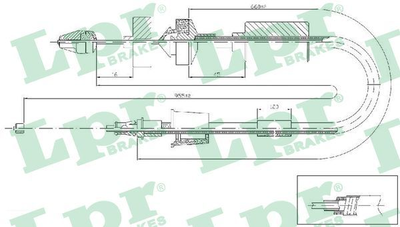 Трос зчеплення LPR LPRC0199C LPR (C0199C)