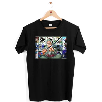 Футболка черная с аниме принтом "One Piece Ван-Пис Zoro Зоро (комикс)" Push IT XXL