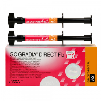 GRADIA DIRECT Flo текучий композит светового отверждения шприц (A2), 2x1.5 г, насадки