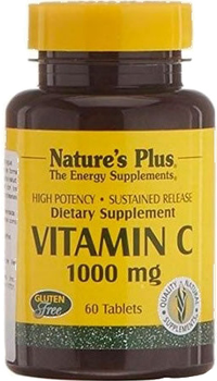 Suplement diety Vitamin C 1g 60 Tablets Natures Plus (8499990012049)
