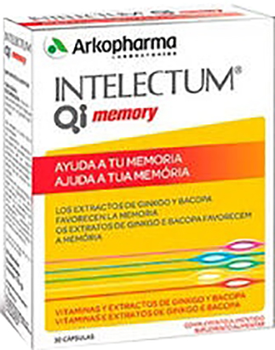Kompleks suplementów diety i minerałów Arkopharma Intelectum Memory 30 Capsules (8428148170058)