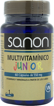 Комплекс вітамінів та мінералів Sanon Multivitamin Junior De 550 мг 60 капсул (8436556087387)