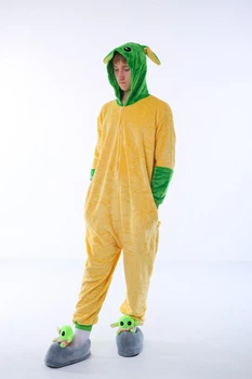 Пижама Кигуруми мужская Kigurumi Мастер Йода Зелено-желтый XL 175-185 см. (1097/2)