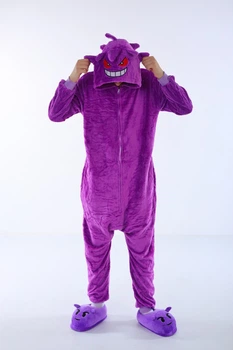 Кигуруми пижама Детская Для Мальчиков Kigurumi покемон Генгар Pokemon Gengar Темно-фиолетовый S 145-155 см. (1098/3)