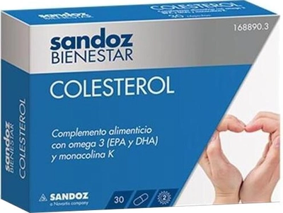 Kompleks witamin i minerałów Sandoz Bienestar Colesterol 30 cápsulas (8470001688903)