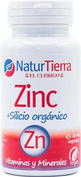 Suplementacja mineralna diety Naturtierra ZINC + Silicio Orgánico 45 Caps Vegetales (8412016366582)