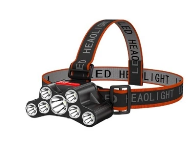 Налобный перезаряжаемый фонарь 7 LED F-T26