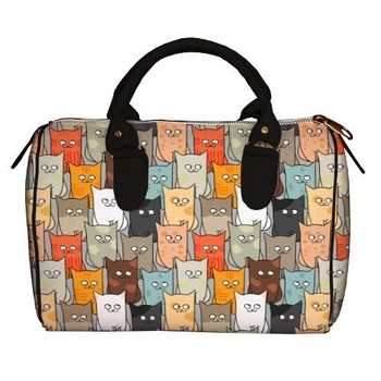 Сумка бочонок Barrel Котики 28x18x17 см