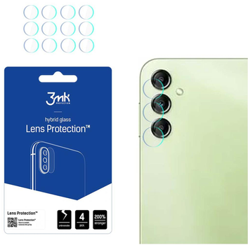 Szkło hybrydowe 3MK Lens Protection do obiektywu aparatu Samsung Galaxy A14 5G 4 szt (5903108513319)