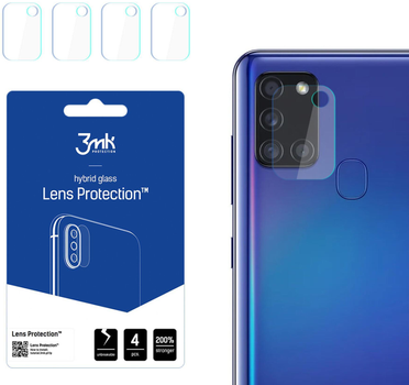 Szkło hybrydowe 3MK Lens Protection do obiektywu aparatu Samsung Galaxy A21s 4 szt (5903108277242)