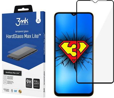 Szkło hartowane 3MK HardGlass Max Lite dla Poco M5 czarne (5903108492690)