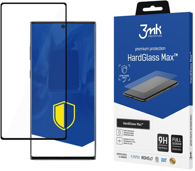 Szkło hartowane 3MK HardGlass Max dla Samsung Galaxy Note 10+ N975 czarne (5903108150699)