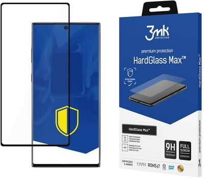 Захисне скло 3MK HardGlass Max для Samsung Galaxy Note 10+ (SM-N975) Black (5903108150699)