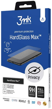 Захисне скло 3MK HardGlass Max Privacy для iPhone 14 Pro Black (5903108493086)