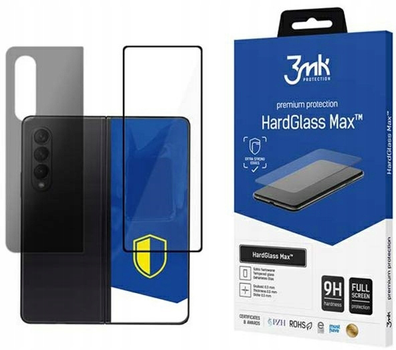 Захисне скло 3MK HardGlass Max для Samsung Galaxy Z Fold 3 5G на зовнішній дисплей Black (5903108496377)