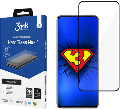 Szkło hartowane 3MK HardGlass Max dla Xiaomi 12 5G czarne (5903108455862)