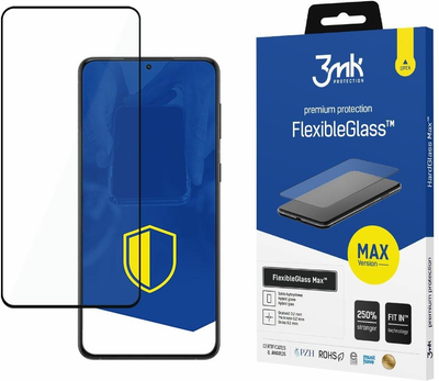 Szkło hartowane 3MK FlexibleGlass Max do Samsung Galaxy S22 Plus czarne (5903108448116)