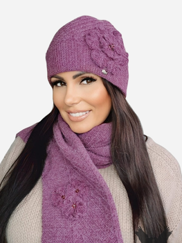 Комплект (шапка + шарф) Kamea K.22.207.14 One Size Фіолетовий (5903246755190)