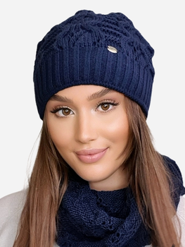 Комплект (шапка + шарф) Kamea K.22.205.12 One Size Темно-синій (5903246763706)