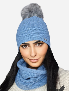 Комплект (шапка + шарф) Kamea K.22.208.23 One Size Синій (5903246754599)