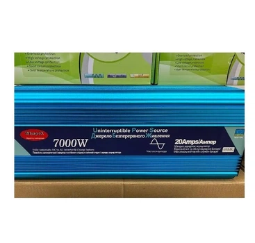Інвертор із чистою синусоїдою на 7000W, 12V-220V, із вбудованою 20А зарядкою акумулятора Wimpex - WX-7100