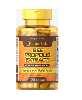 Прополис, Bee Propolis, Puritan's Pride, 500 мг, 100 капсул (PTP-13812)