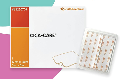 Силіконовий гелевий пластир Cica-Care 12смх15см для лікування рубців та шрамів 1 шт
