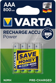 Акумулятор універсальний VARTA R3 800 mAh 4шт Ready-to-use (BAVA 56703)