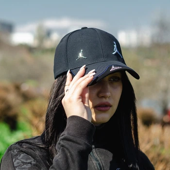 Бейсболка Jordan one size черно синяя