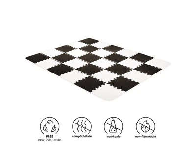 Коврик-пазл Luno Black, Kinderkraft (черный), (30 элементов), 00-00158791 (KKMLUNOBLK0000)