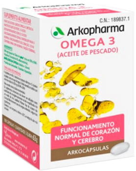 Kwasy tłuszczowe Arkopharma Arkocaps Omega 3 Fish Oil 100 kapsułek (8428148260032)