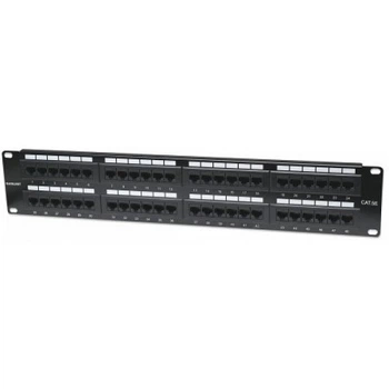 Патч-панель 19" Intellinet 513579 48xRJ45 UTP Cat.5e 2unit черная