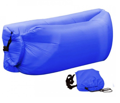 Надувной лежак для отдыха шезлонг UNVRSL Cloud lounger синий (YС1152)